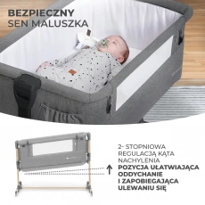 Приставне ліжечко-люлька Kinderkraft Neste Grow Beige
